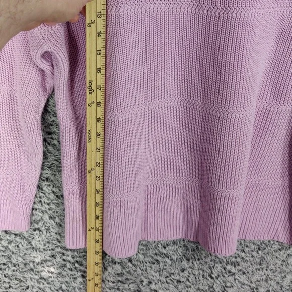 Talbots Cozy Lavender Pima Cotton Knit Boat Neck‎ Pullover Sweater Womens 2X - Picture 5 of 8